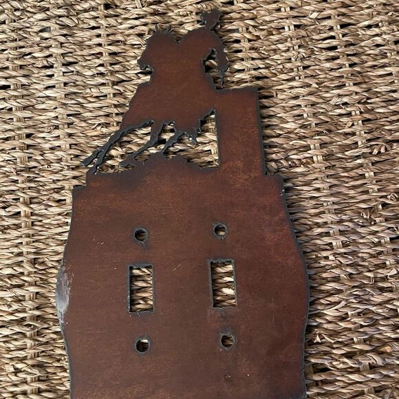 Metal Art Cowboy Double Light Switch Plate - Picture 16 of 16